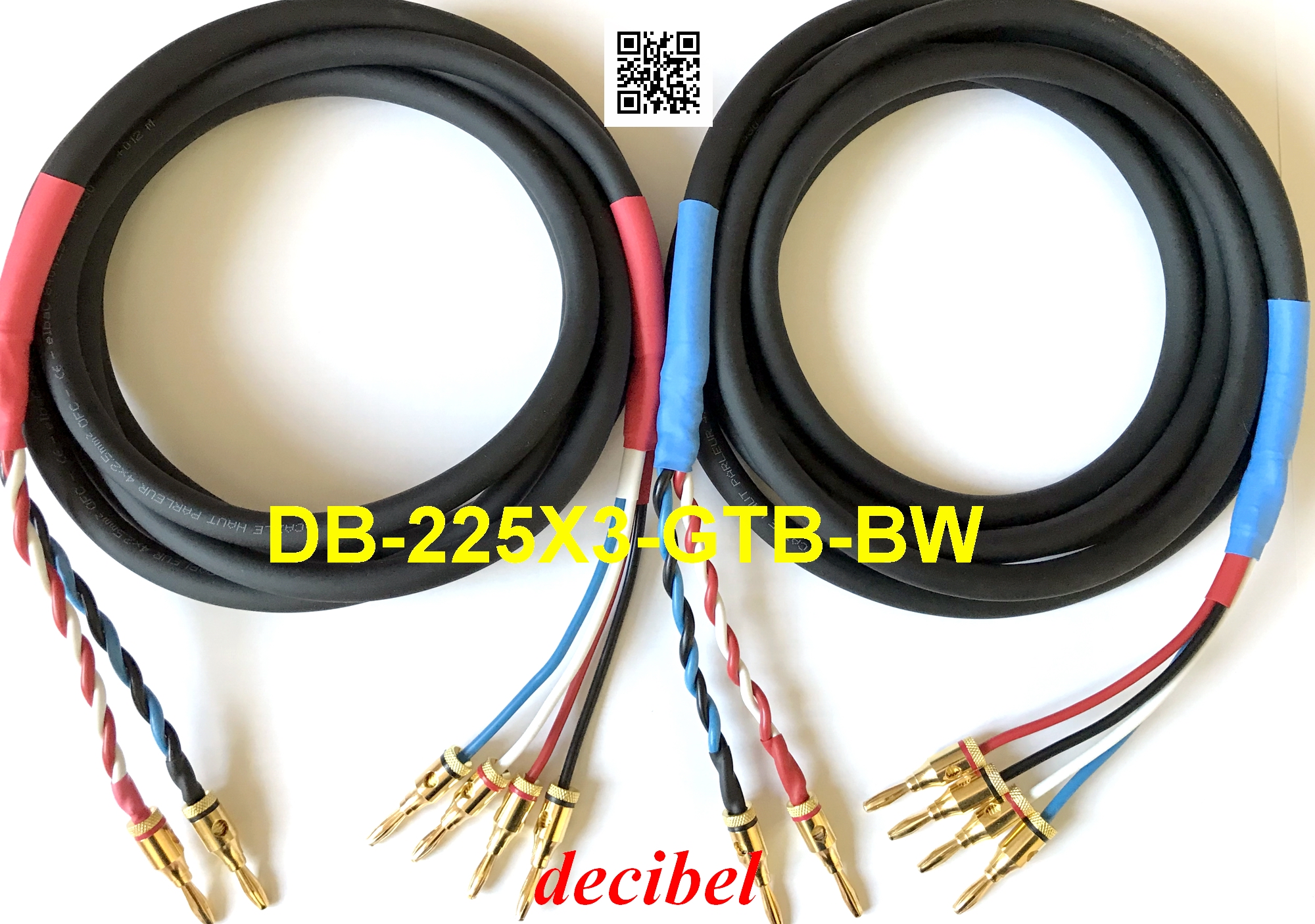 Coppia cavi diffusori BiWiring 4 x 2,5 mmq. 3,4,5 metri cadauno