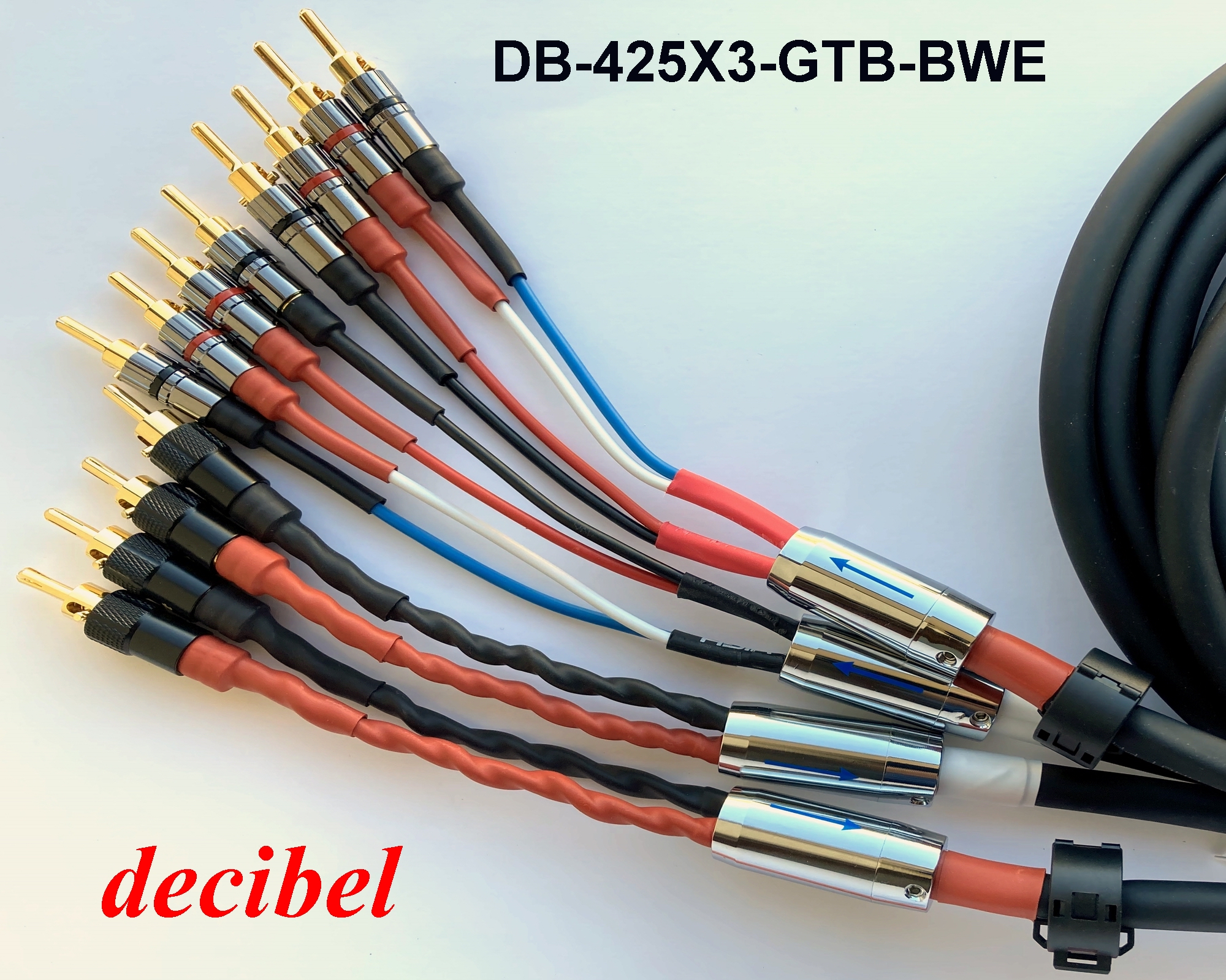 Coppia cavi diffusori Bi-Wiring 4x2,5 mmq. banane a espansione