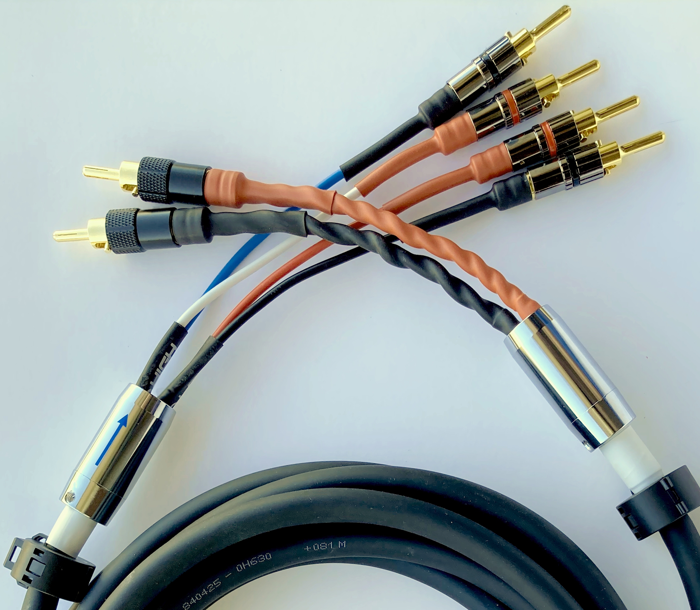 Coppia cavi diffusori Bi-Wiring 4x2,5 mmq. banane a espansione