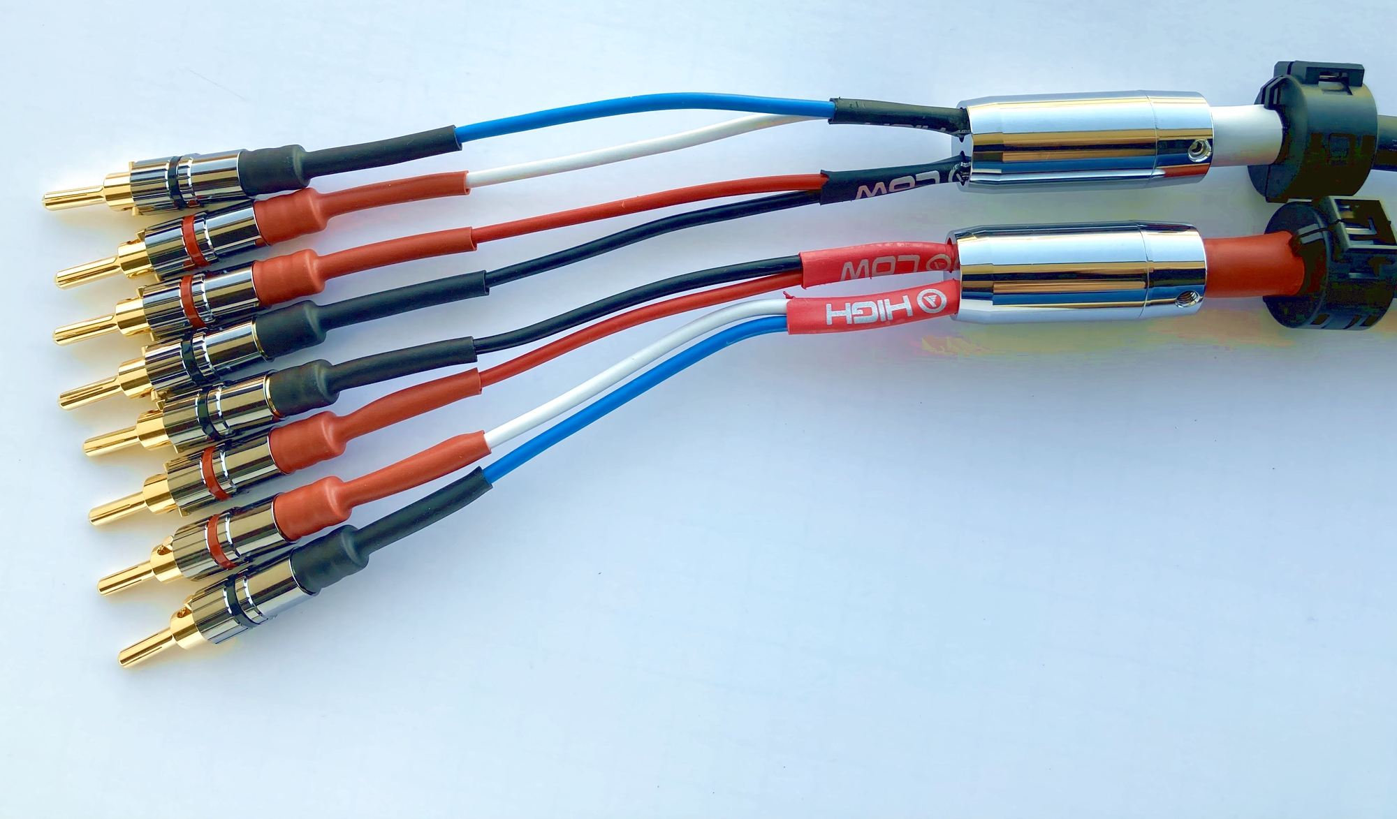Coppia cavi diffusori Bi-Wiring 4x2,5 mmq. banane a espansione
