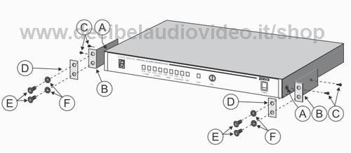 Staffe montaggio rack CP122-B, DMG9016, DAG9200 H 1U