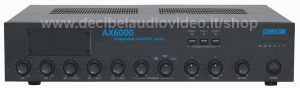 Mixer amplificatore 120W RMS 3 zone serie AX