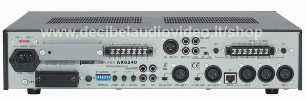 Mixer amplificatore 240W RMS 3 zone serie AX