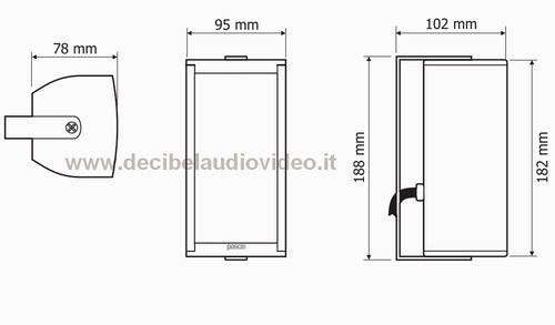 PASO C402-T Diffusore 2 vie 6 W grigio chiaro con staffa - Clicca l'immagine per chiudere