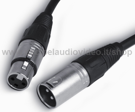 Prolunga microfonica 5 m. connettori XLR M/F