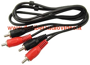 Cavo schermato 1,5 m 2 spine phono RCA - Clicca l'immagine per chiudere