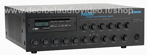 PASO PA6120 ampli mixer CD/SD/MMCcard /USB tuner AM/FM