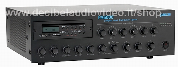 PASO PA6240 ampli mixer CD/SD/MMCcard /USB tuner AM/FM
