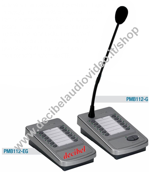 PASO PMB112-G Base microfonica da tavolo 12 zone programmabili