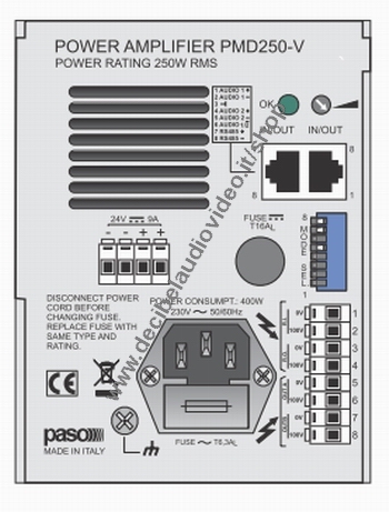 PASO PMD250-V amplificatore modulare classe D 250 W VES