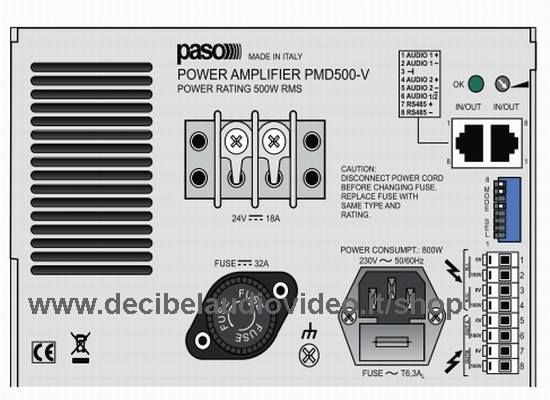 PASO PMD500-V amplificatore modulare classe D 500 W VES - Clicca l'immagine per chiudere