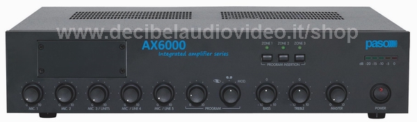 Mixer amplificatore 240W RMS 3 zone serie AX